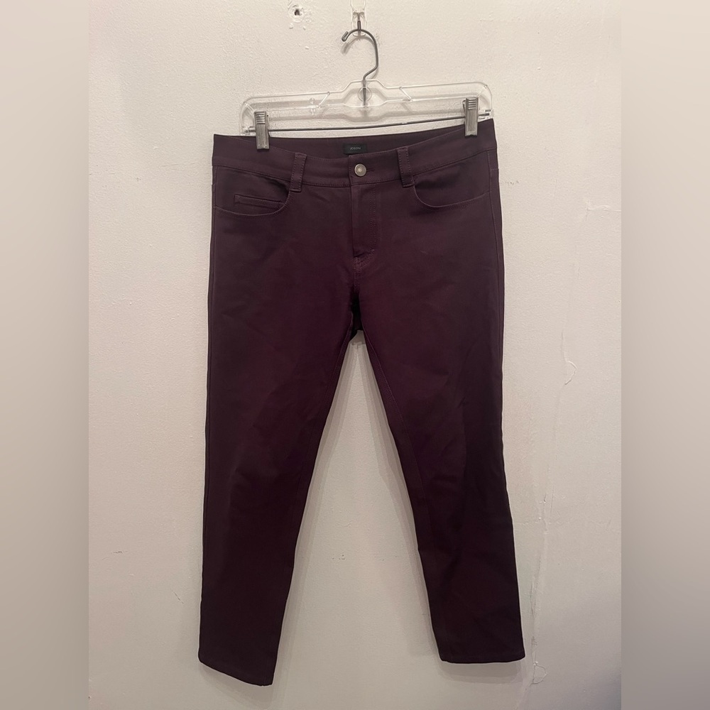 JOSEPH Pants Burgundy Size 10 Casual Dress Pants NWOT